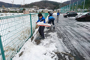 雪掻きトレーニング